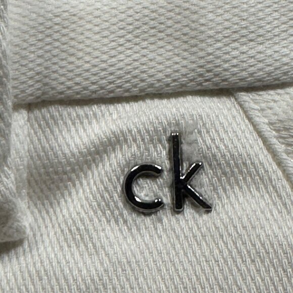 Calvin Klein Womens White Short Shorts Size 10 Cotton Blend Beach Vacation - Picture 4 of 11